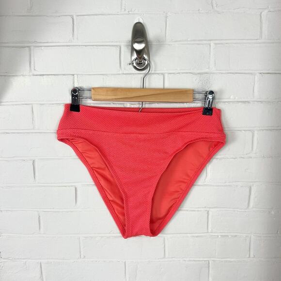 BCBG Textured High Waist Bikini Bottoms Size M - Picture 1 of 7